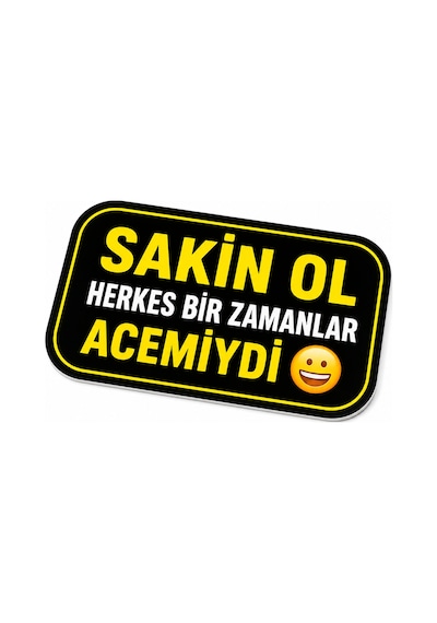 Mega Oto Market Acemi Şoför - Acemi Sürücü Magneti Tak Çıkar Manyetik Araba Bagaj Uyarı Levhası - Sakin Ol Herkes Bir Zamanlar Acemiydi