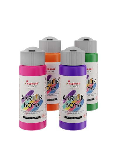 Ara Renkler Akrilik Boya 4&apos Lü Set 4x60ml