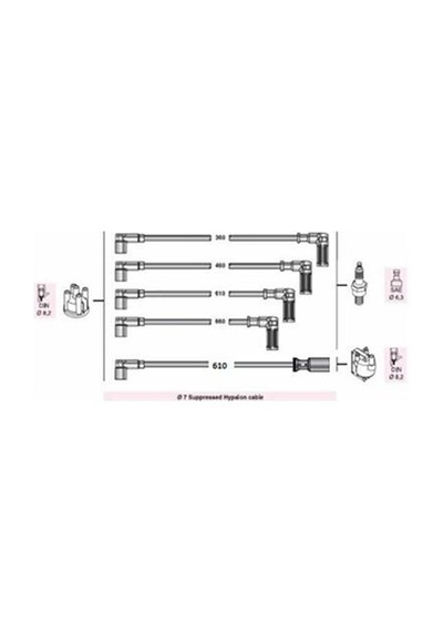 Buji+bobin Kablosu Uno 70 Sx Carb. 1.4 1994-00 Uno Turbo İe 1.3 1