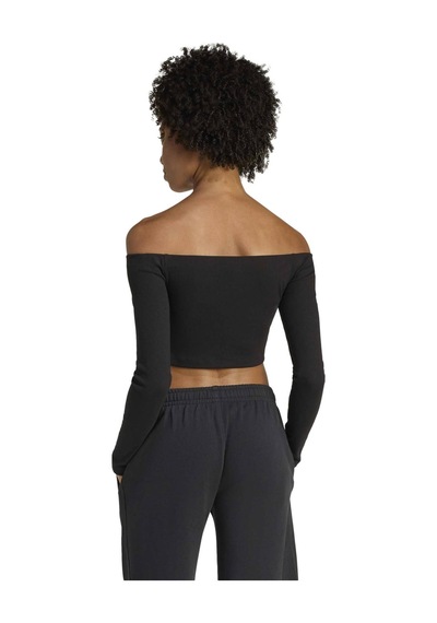Black Adidas Kadın Günlük T-shirt Ess Rib Ls Ke3150 Siyah
