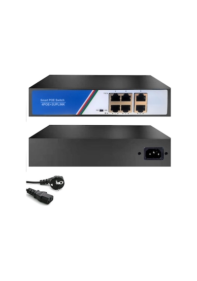 POE SWİTCH 4 PORT+2 UPLİNK 10/100 MBPS ZTECH ZR-1006