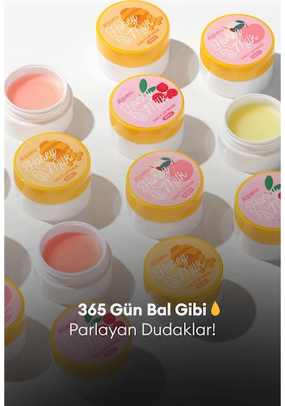 Bal Ve Süt Özlü Besleyici Ve Nemlendirici Dudak Maskesi A'pıeu Honey & Milk Daily Lip Mask Berry