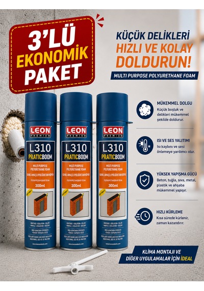 3 Adet Poliüretan Dolgu Köpüğü 300 Gram