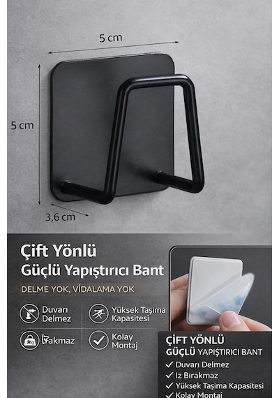 Paslanmaz Çelik Bulaşık Süngeri Tutucu Yapışkanlı Askılık Delme Yok Sünger Organizatör