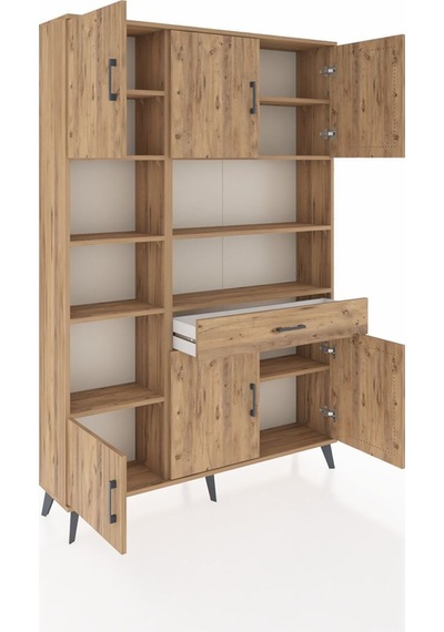 Arges Dolap 10 Raflı Tek Çekmeceli 6 Kapaklı 132x30x195 Çam-çam/çam Atlas Çam/atlas Çam Arges Dolap 10 Raflı Tek Çekmeceli 6 Kapaklı 132x30x195 Çam-çam/çam Atlas Çam/atlas Çam