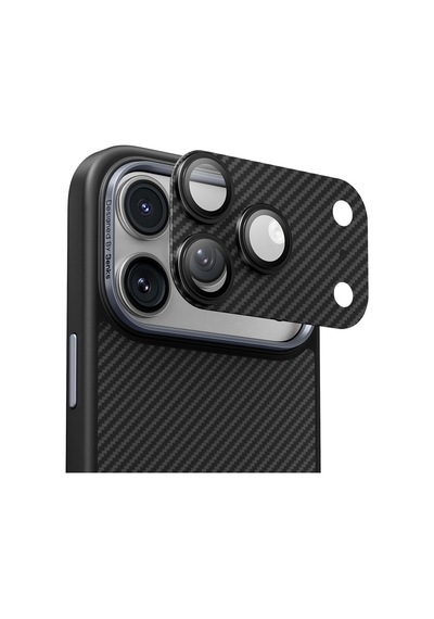 Apple Uyumlu   iPhone 17 Pro Max Benks Armorwarrior Serisi 600d Kevlar Kamera Lens Koruyucu Siyah
