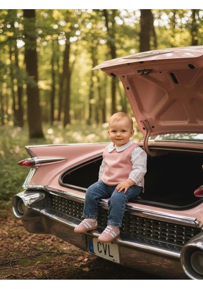Civil Baby Triko Süveter 3'lü Set 6-18 Ay Takım - Pembe Koyu Pastel Pembe