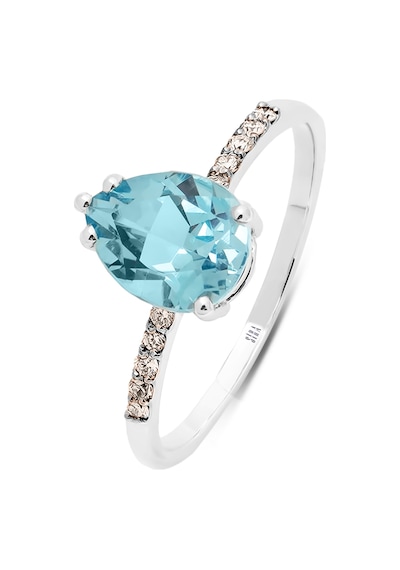 Siramücevherat Blue Topaz Yüzük - Beyaz Altın