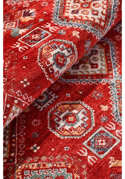 Anatolıa Halı Buhara -vintage - Kırmızı/ekru/turuncu - Sabit Ölçü