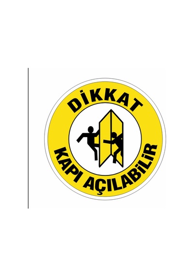 Dikkat Kapı Açılabilir Yer Etiketi - L - 4