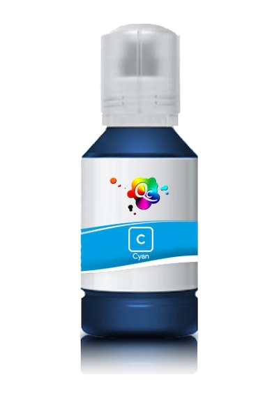 QC Epson EcoTank ET 2712 Uyumlu Yazıcı Mürekkebi 140ml C Cyan Mavi Dye