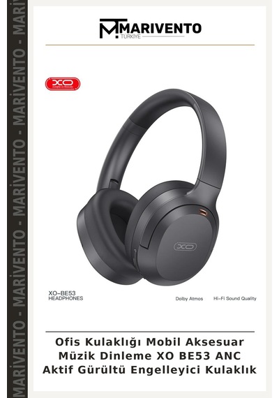 Ofis Kulaklığı Mobil Aksesuar Müzik Dinleme Xo Be53 Anc Aktif Gürültü Engelleyici Kulaklık