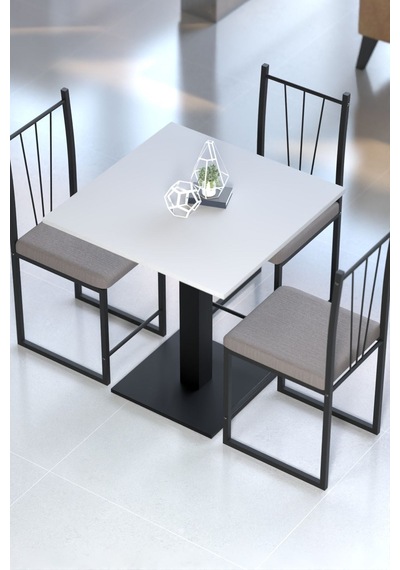 Klas 70/70 Beyaz Kare Mutfak Masası,yemek Masası. Bistro Masa 1691b