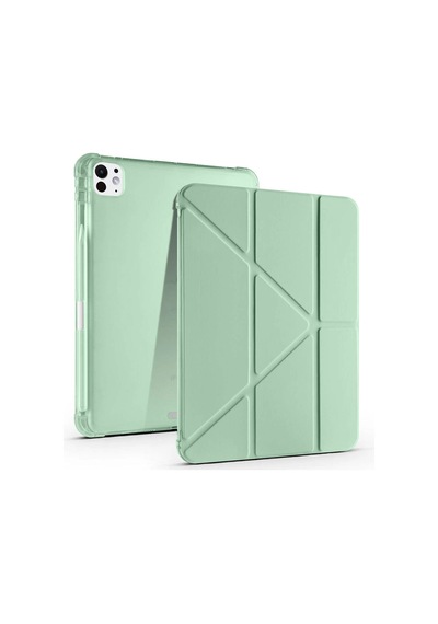 Apple Uyumlu iPad Pro 11 2024 Kılıf Zore Tri Folding Kalem Bölmeli Standlı Kılıf Klasik