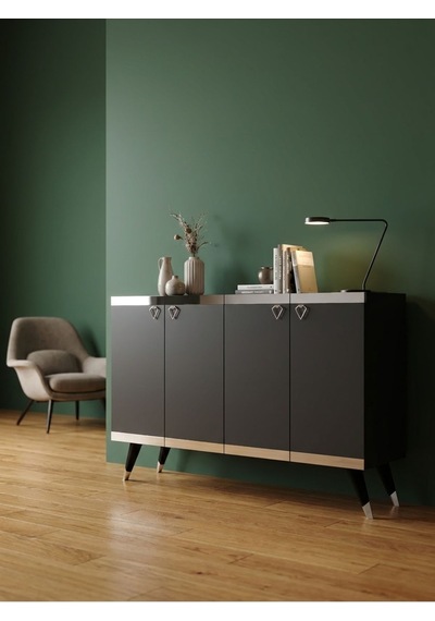 Karnaval 120 Cm Konsol, Tv Sehpası, Tv Ünitesi, Kahve Köşesi, Banyo Dolabı, Çok Amaçlı Dolap Sk8103-4 Çok Renkli