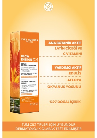Yves Rocher Gündüz Serumu - C Vitamini - Işıltı Veren Botanik Kompleks Bakım Glow Energie 30ml-81791