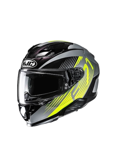 Hjc F71 Catos Mc3h Kapalı Motosiklet Kaskı Siyah Gri Neon Çok Renkli
