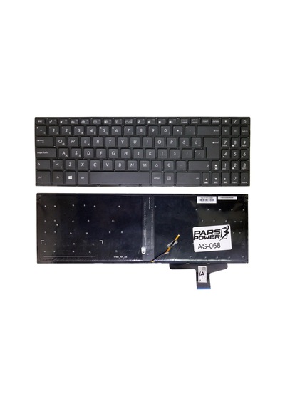 Asus Uyumlu Vivobook N580Vd. N580Gd. N580Vn. M580 Notebook Klavye Işıklı - Siyah