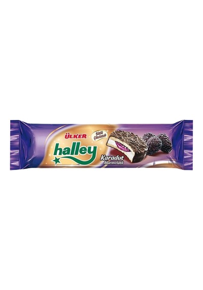 Ülker Halley 7'33 Karadut 236g Bisküvi - Yumuşak Marshmallowlu Tarı