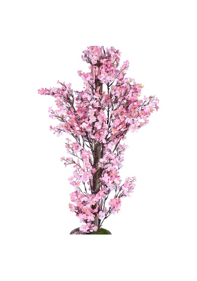 Yapay Çiçek Sitesi Yapay Mini Çiçekli Sakura Kayısı Ağacı 85 Cm Pembe Pembe