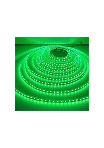1 Adet 5 Metre Cata Ct 4483 İç Mekan 10 Çipli Şerit Led 12v Yeşil Işık Çok Renkli