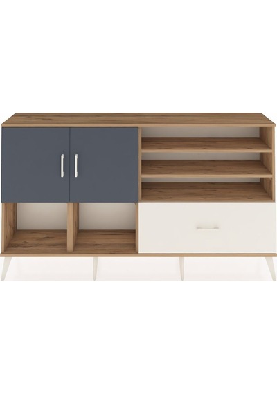 Arges Konsol 7 Raflı Tek Çekmeceli 2 Kapaklı 176x30x99 Çam-antrasit/aytaşı Antrasıt/aytası - Atlas Çam Arges Konsol 7 Raflı Tek Çekmeceli 2 Kapaklı 176x30x99 Çam-antrasit/aytaşı Antrasıt/aytası - Atlas Çam
