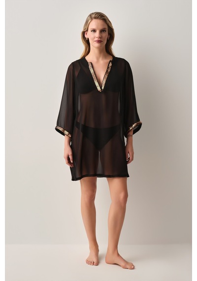 Suwen Femme Tunik Sba26350012 Siyah