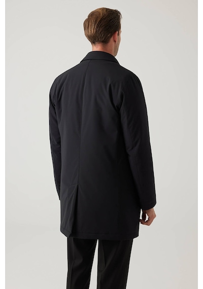 Erkek Siyah Regular Fit Pardesü