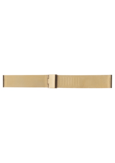 Paslanmaz Çelik Milano İnce Hasır Kordon - Gold - 18mm