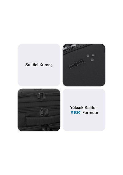 Office Eco Mce-1213 Çevre Dostu 16 İnç Su İtici Laptop Sırt Çantası, Usb Şarj Portlu Bilgisayar Ve Notebook Çantası, Kadın Erkek Bilgisayar İş Çantası, Üniversite Okul Çantası, Siyah