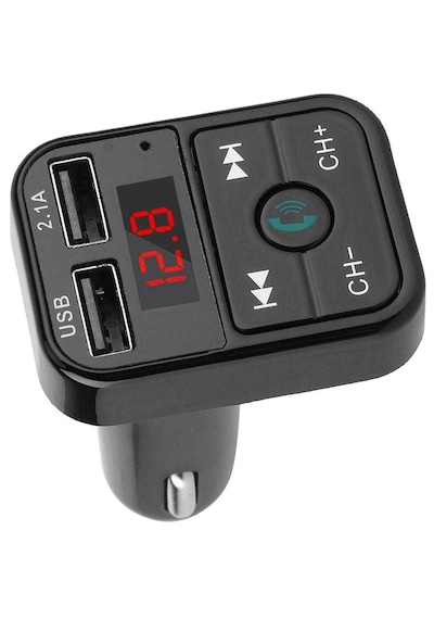 Suntek Kablosuz Carfm Verici Desteği Tf Kart Çift Usb Siyah