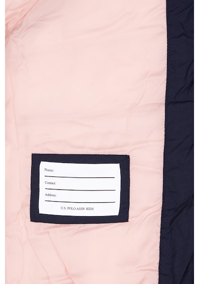 U.S. Polo Assn. Kız Çocuk Lacivert Kapüşonlu Mont 50313057-VR033