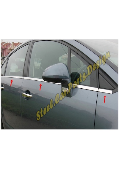 Citroen C4 Krom Cam Çıtası 8 Prç. 2004-2011 P. Çelik Hb