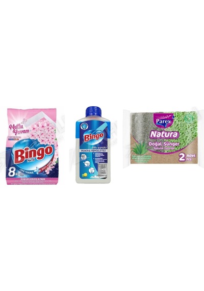 Bingo Tüm Renkler Toz Det. 8 Kg + Bulaşık 250 Ml + Parex 2 L 3'lü Set Diğer