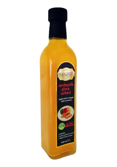Hanzade Bitkisel Zerdeçallı Elma Sirkesi 3 x 500 ML