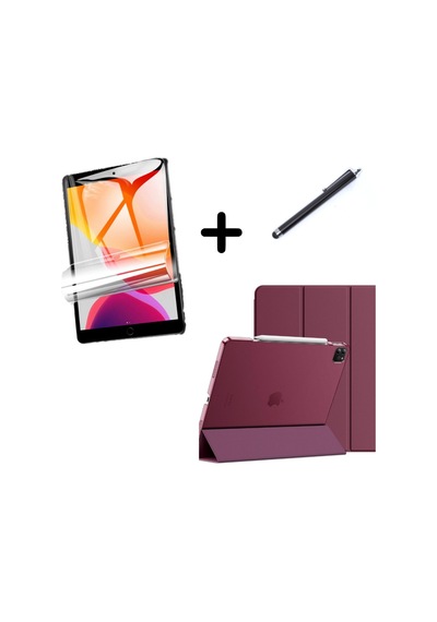 Apple Uyumlu iPad Pro 11 1. 2. 3. 4. Nesil Kılıf Set Pu Deri Smart Tablet Kilifi Ekran Koruyucu + Kalem Kılıf
