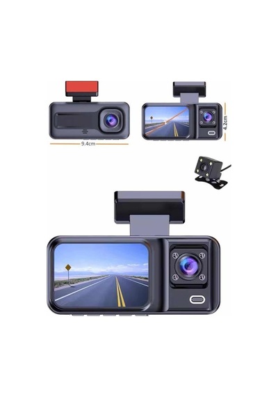 Ekranlı Sürüş Kaydedici Dvr Ön Ve Arka Kameralı Full Hd Çözünürlüklü 70873628