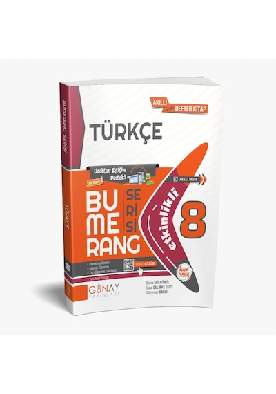 Günay Yayınları Güncel 8. Sınıf Bumerang Türkçe Etkinlikli Kitap 2024