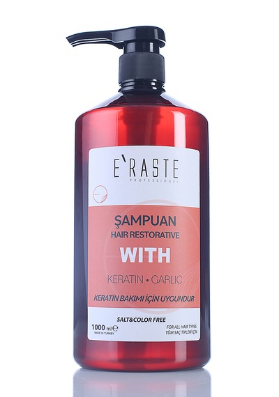 E'raste Keratin & Garlic Tuzsuz Şampuan 1 L