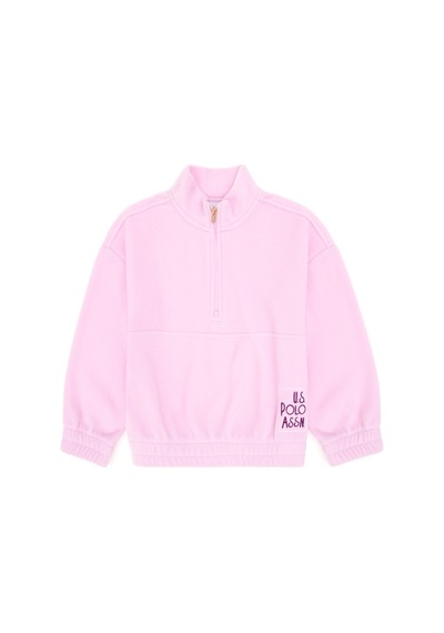 U.S. Polo Assn. Kız Çocuk Yarım Fermuarlı Pembe Polar Sweatshirt 50298983-VR041 U.S. Polo Assn. Kız Çocuk Yarım Fermuarlı Pembe Polar Sweatshirt 50298983-VR041