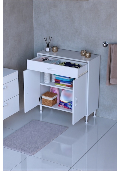 Eliusta Fre 80 Cm Çok Amaçlı Dolap 1 Raflı Tek Çekmeceli Banyo Mutfak Dolabı 80x88x32,5 Cm Organizer Dolap Beyaz Eliusta Fre 80 Cm Çok Amaçlı Dolap 1 Raflı Tek Çekmeceli Banyo Mutfak Dolabı 80x88x32,5 Cm Organizer Dolap Beyaz