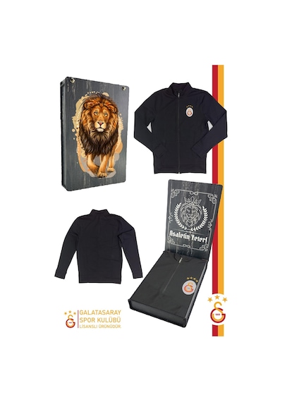 Galatasaray Orijinal Siyah Balıkçı Yaka Sweat + Kutulu Siyah