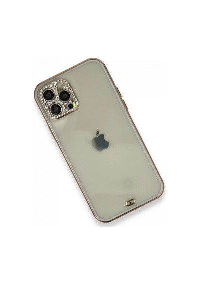 Apple iPhone  Uyumlu   12 Pro Kılıf Liva Taşlı Silikon - Mor Çok Renkli