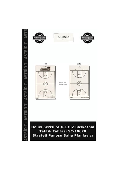 Delux Serisi Scx-1302 Basketbol Taktik Tahtası Sc-10678 Strateji Panosu Saha Planlayıcı