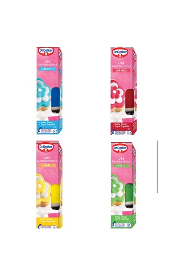Jel Renklendirici Mavi/sarı/kırmızı/yeşil 4x10gr - 725394079