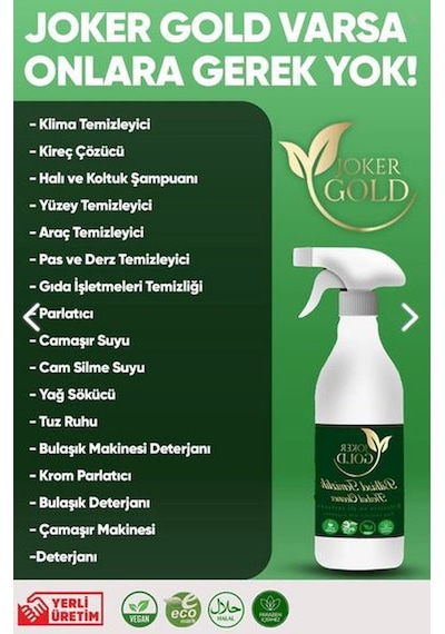 Joker Gold %100 Bitkisel Çok Amaçlı Çocuk&bebek Ürünleri Temizleyici 1 Lt