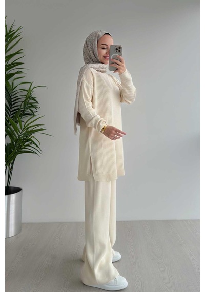 Ka Hijab Anje Triko Takım - Bej
