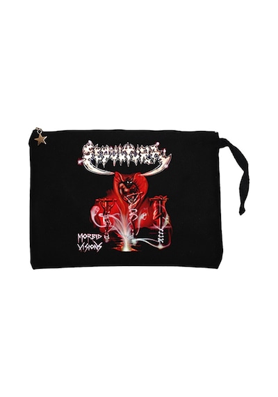 Sepultura Morbid Visions Siyah Clutch Cüzdan / El Çantası Siyah