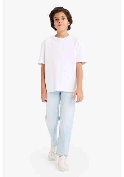 Defacto Erkek Çocuk Oversize Tişört G6486a826smwt34 Beyaz-wt34