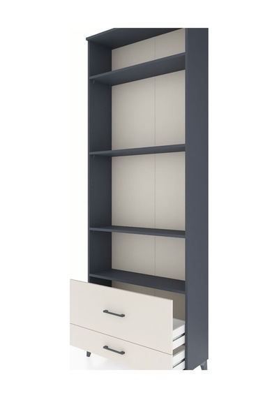 Arges Dolap 4 Raflı 2 Çekmeceli 88x30x243 Antrasit-aytaşı Antrasit